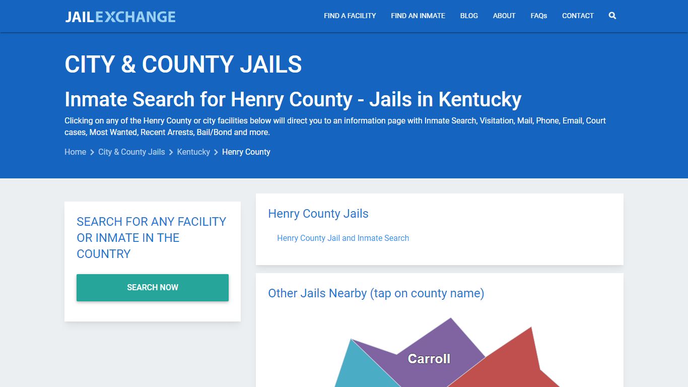 Inmate Search for Henry County | Jails in Kentucky - Jail Exchange